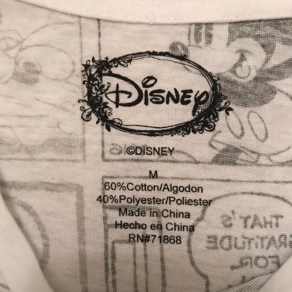 EUC Disney Mickey Mouse Comic 3/4 Sleeve Tee Top M - Picture 2 of 3